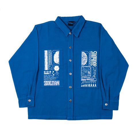 Organic Binary Work Shirt Blue